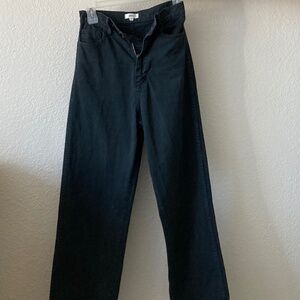 OZMA  high rise cotton straight leg jeans